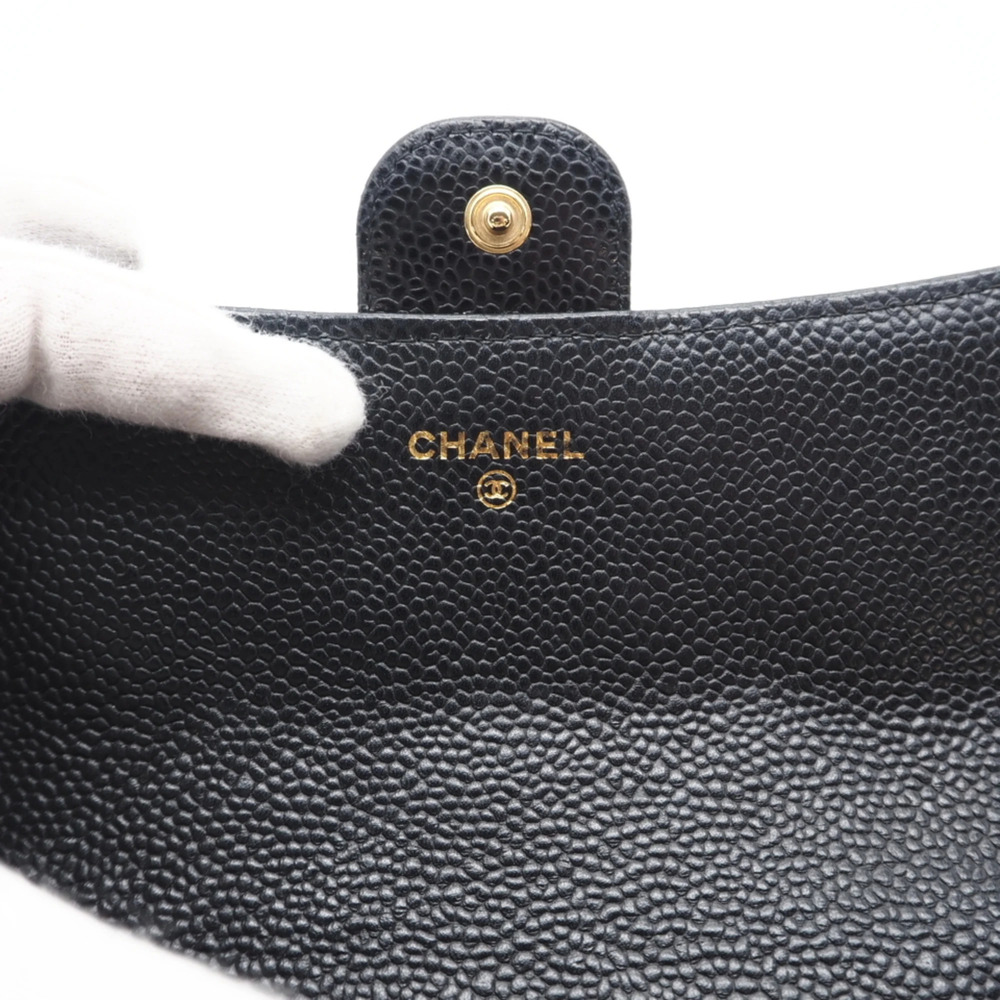 CHANEL Authentic Black Caviar Leather Wallet - Picture 13 of 14